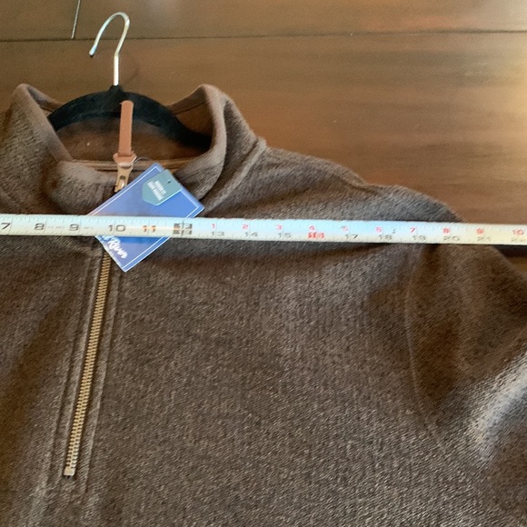 Wind River 1/4 Zip Cotton Blend Pullover Sweater Modern Fit Brown Size 2XL NEW - Picture 14 of 15